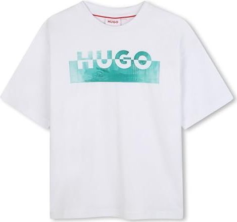 Hugo - G00435 - T-shirt - Wit - 100% Katoen - Jongens