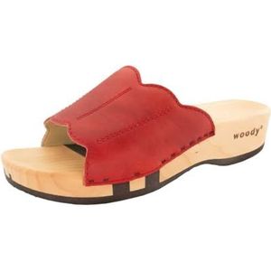 Woody Dames Anna houten schoen, rood, 42 EU, rood, 42 EU