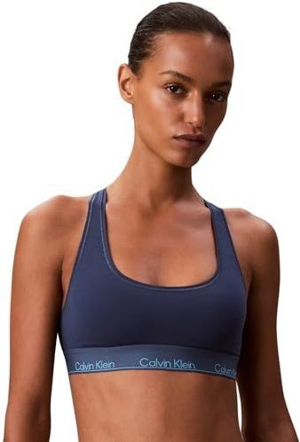 Calvin Klein Dames ongevoerde bralette LV00QF8493 Bralette, blauw (Dark Denim), XXS, Blauw (Donker Denim), XXS