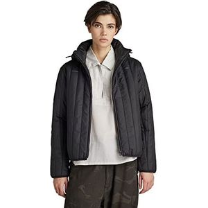 G-STAR RAW Meefic verticaal gewatteerde damesjas, zwart, S