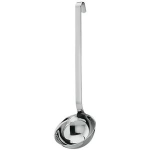 Rösle Rundgriff opscheplepel met haak - RVS - 6 cm - Zilver