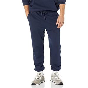 Amazon Essentials Relaxed-fit joggingbroek met gesloten onderkant voor heren (verkrijgbaar in groot en lang), marineblauw, S