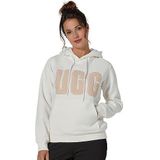 UGG Dames Rey Uggfluff Logo Hoodie Fleece, Nimbus / Zand, XS