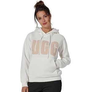 UGG Rey UGGfluff Logo Hoodie Fleece, Nimbus/Zand, XL, Nimbus/Zand, XL