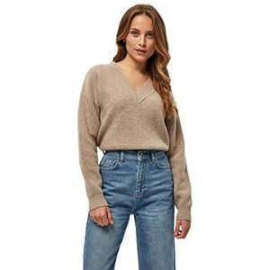 Minus33 Dames Maisie V-hals Pullover Sweater, Nomad Sand Melange, M