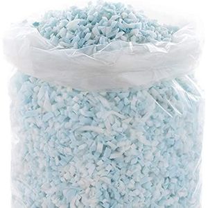 Linenspa Shredded Memory Foam - Craft Foam - vervangende vulling voor kussens, zitzakken, stoelen, hondenbedden, knuffeldieren en ambachten, 1,1 kg, blauw