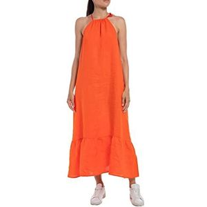 Replay Dames W9004 jurk, 449 Bright Oranje, L, 449 Helder Oranje, L