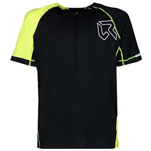 ROCK EXPERIENCE Daisuke SS Hz T-shirt, 0208 Caviar + 2134 Safety Yellow, M Heren, 0208 Caviar + 2134 Safety Yellow, M
