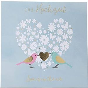 Depesche 0011694-043 Pop-up wenskaart voor bruiloft vouwkaart met muziek, lichtelementen en een originele spreuk, verjaardagskaart incl. envelop, formaat 15,5 x 15,5 cm