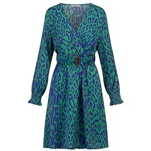 ApartFashion Apart jurk voor dames, met dierenprint, blauw-groen, 38
