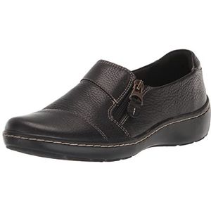 Clarks Cora Harbor Loafer voor dames, Zwart leder, 42 EU