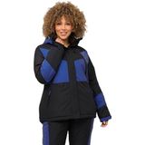 Ulla Popken - Functionele Jas - Blauw / Zwart - Warm Gevoerd - Normale Pasvorm