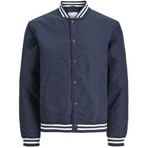 JACK & JONES Jjwarrior College Bomberjack voor heren, Navy Blazer/Detail: met Tips, L