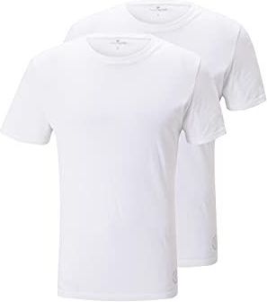 TOM TAILOR heren Basic T-shirt 1008638, 20000 - White, M