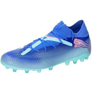 PUMA Unisex Future 7 Pro Mg voetbalschoen, Bluemazing PUMA Witte Elektrische Pepermunt, 43 EU