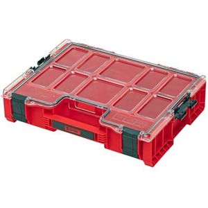 Qbrick System Pro Organizer 300 Red Ultra HD assortimentsdoos sorteerdoos sorteerdoos sorteerdoos kleine onderdelen magazijn gereedschapskist voor werkplaats sorteerdozen voor kleine onderdelen rood