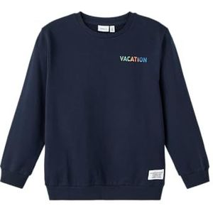NAME IT Boy's NKMFASUNE LS Loose Sweat UNB sweatshirt, Dark Sapphire, 116, Dark Sapphire, 116 cm