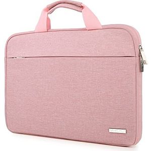 YXLILI Laptophoes 14 inch computerhoes voor laptop beschermhoes met handvat, zachte voering, gewatteerd voor 13-13,3 inch MacBook Pro Air, Acer ASUS HP Lenovo Dell Chromebook (roze, 14 inch)