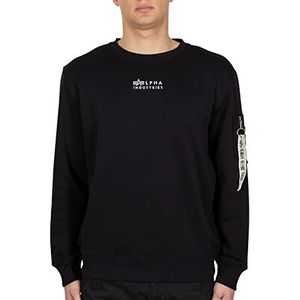 ALPHA INDUSTRIES Organics EMB Sweatshirt voor heren, Zwart (Organic Black), XS