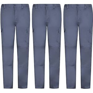 MISEMIYA Heren Pack 3 stuks Mz-3-9100 werkbroek, grijs, 40 (3 stuks