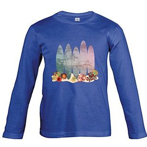 Supportershop T-shirt blauw Royal lange mouwen surf kinderen