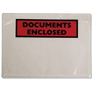 Tenza bedrukte enveloppen ""Documents Enclosed"", 100 stuks