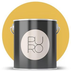 Livingwalls PURO Premium muurverf c8002 - verf met zeer hoge dekking - matte hoogwaardige binnenverf in geel - 2,5 l