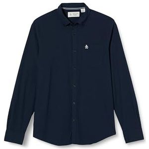 ORIGINAL PENGUIN - Heren Shirt, Eco (Stretch) Oxford Slim Fit Shirt, Dark Saffier, XL, Donkere Saffier, XL
