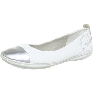 s.Oliver Casual 5-5-22103-20 dames ballerina's, Wit Wit Silver 191, 37 EU
