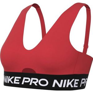 Nike Dames sportbeha Pro Indy Plunge Bra Sw, Lt Crimson/White, HF5961-696, M