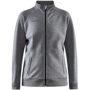 Craft Core Soul Full Zip Jas met capuchon voor dames, XS | Bright Red | katoen-polyester mix | ergonomische pasvorm | 2 zakken met ritssluiting | hoodie dames | sweatjack dames