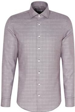 Seidensticker Overhemd paars, Ruit