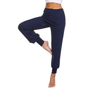 Sykooria Yogabroek voor dames, katoen, hoge taille, vrije tijd, pilates, elastische sportbroek met rok