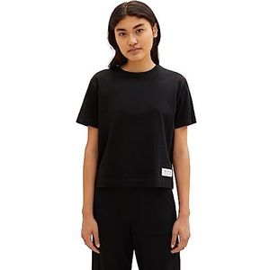 TOM TAILOR Denim T-shirt voor dames, 14482 - Deep Black, S