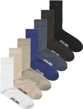 JACK & JONES - Set van 7 Paar Effen Kousen - Multicolor - Katoen