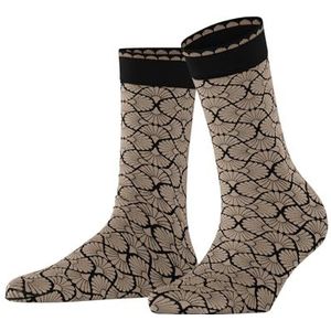 FALKE - Flair Epoque - Gedessineerd Materiaal - Bruin - 80 DEN Sokken Dames