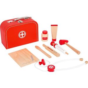 small foot - 11183 Speelset - Dokterskas - Hout - Inclusief Spuit, Stethoscoop, Thermometer
