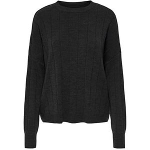 ONLTESS LS O-Neck KNT, dark grey melange, S