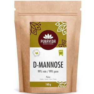 Puraveda D-Mannose Poeder - 320g (2x160g) - veganistisch, natuurlijk - allergie vrij - non-GMO - Gefabriceerd in Duitsland