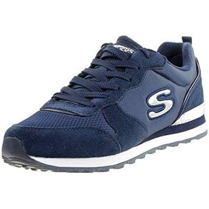 Skechers g 85 gold'n gurl dames Sneaker, Navy Suede/Mesh/Nylon/Silver Trim, 37.5 EU