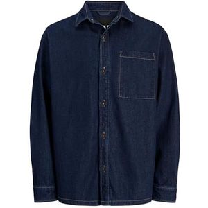 Rddcolter Dark Denim Overshrit L/S Noos, dark denim, L