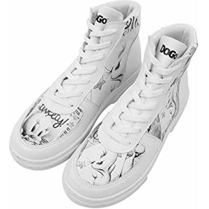 DOGO - Warner Bros Tweety Sketch Motief - Hoge Sneakers - Wit