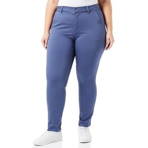 KAFFE Damesbroek Cropped Length Slim Fit Mid Rise Regular Waist Damesbroek, Vintage Indigo, 42