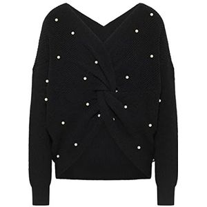faina Gebreide trui voor dames, 11025487, zwart, M/L