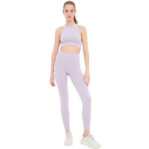 Trendyol Gebreide yogabroek voor dames, Lila., XS/S