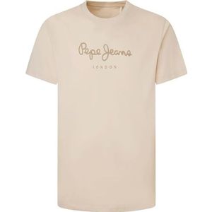Pepe Jeans Eggo N T-shirt voor heren, Bruin (Licht Beige), XL