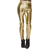Boland - Glance legging, goud, met stretch, veelzijdig, carnaval, themafeest, themafeest