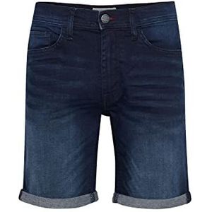 Blend 20713326 Heren Jeans Korte Denim Shorts 5-Pocket met Stretch Twister Fit Slim/Regular Fit, Denim Dark Blue (200292), L