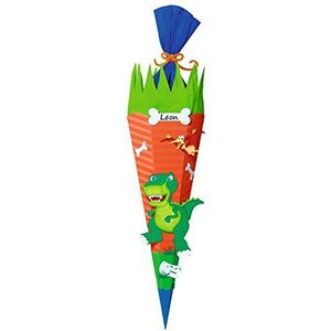 Ursus 9850025 - schooltas knutselset Dino, zeshoekig, hoogte ca. 68 cm, diameter ca. 20 cm, inclusief knutselhandleiding en sjabloon, om zelf te knutselen, ideaal voor de eerste schooldag