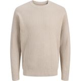 Jack & Jones - Jprblubarkley Knit Crew Neck - Trui - Simply Taupe